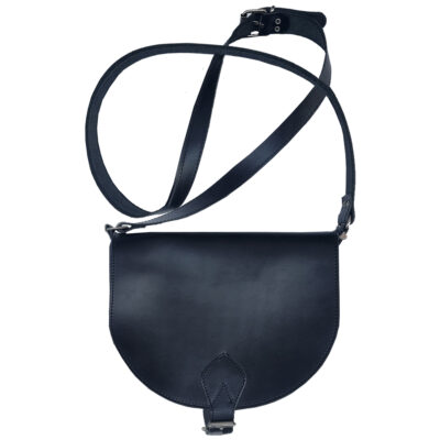Crescent shaped shoulder bag – Black