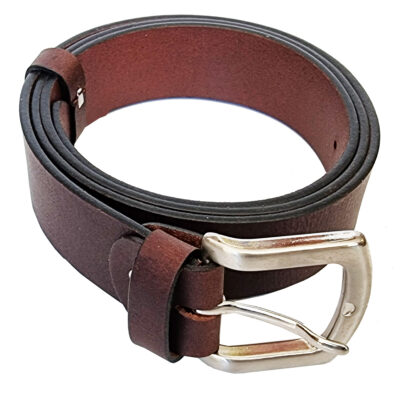 Leather belt – Dark brown